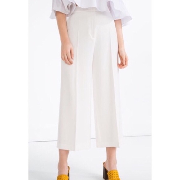 Zara Pants - ZARA Cropped Wide Leg Trousers Pants